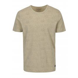 Béžové vzorované tričko s krátkým rukávem Jack & Jones Vincer