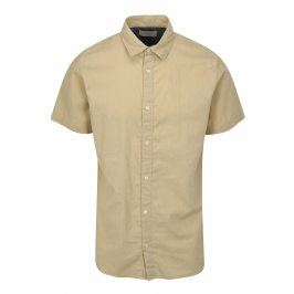 Béžová lněná košile Jack & Jones New