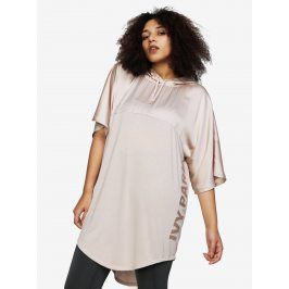 Béžové dlouhé oversize tričko s kapucí Ivy Park