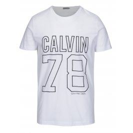 Bílé pánské tričko s výšivkou Calvin Klein Jeans Timball