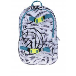 Bílý dámský batoh s motivem pírek Meatfly Basejumper 3 20 l
