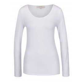 Bílé basic tričko s dlouhým rukávem Selected Femme Mio