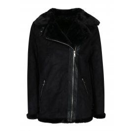 Černý zimní křivák v semišové úpravě s umělým kožíškem Dorothy Perkins