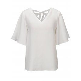 Bílá halenka s mašlí na zádech VERO MODA Dart