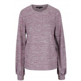 Fialový žíhaný top s balónovým rukávem VERO MODA Thea