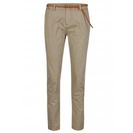 Béžové chino kalhoty s páskem VERO MODA Flame