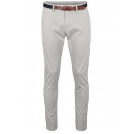 Krémové slim fit chino kalhoty Selected Homme Yard