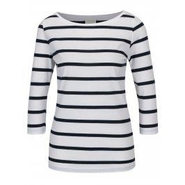 Bílé pruhované tričko VILA Striped