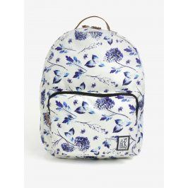 Krémový dámský batoh s květovaným potiskem The Pack Society 18 l