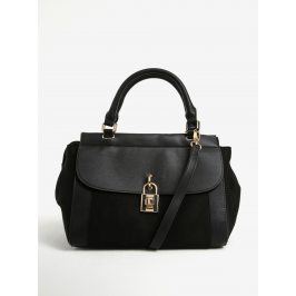 Černá kabelka s detaily ve zlaté barvě Dorothy Perkins