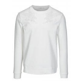 Bílá mikina s nášivkami sokola Jack & Jones William