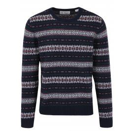 Tmavě modrý vzorovaný vlněný svetr Original Penguin Fairisle