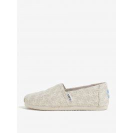 Béžové holčičí vzorované slip on TOMS