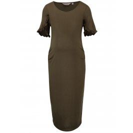 Khaki pouzdrové těhotenské šaty Dorothy Perkins Maternity
