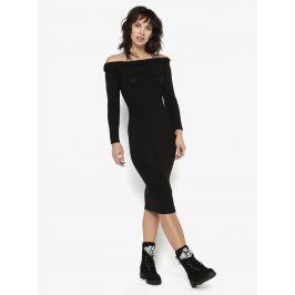Černé šaty s odhalenými rameny MISSGUIDED