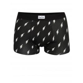 Černé pánské boxerky s blesky Happy Socks Flash