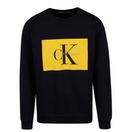 Tmavě modrá pánská mikina s potiskem Calvin Klein Jeans Hotoro