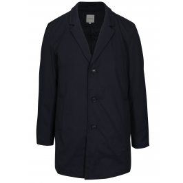 Tmavě modrý kabát s odnímatelným límcem Jack & Jones Tristan
