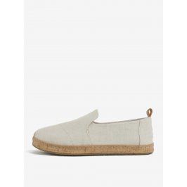 Béžové dámské plátěné slip on TOMS