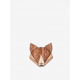 Dřevěná brož ve tvaru lišky BeWooden Fox Brooch