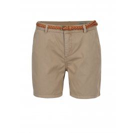 Béžové chino kraťasy s páskem VERO MODA Flame