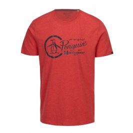 Oranžové tričko s potiskem Original Penguin