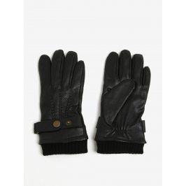 Černé kožené rukavice Jack & Jones Vintage Victor