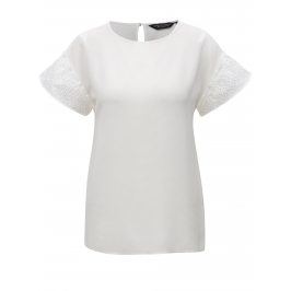 Bílá halenka s krátkým rukávem Dorothy Perkins