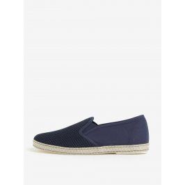 Tmavě modré pánské slip on tenisky Dune London Fencing