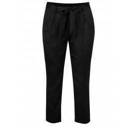 Černé lesklé zkrácené kalhoty Dorothy Perkins