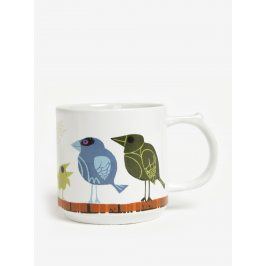 Bílý hrnek s motivem ptačí rodiny Family of Birds Coffee Mug