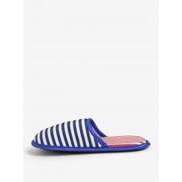 Modro-bílé unisex pruhované papuče Slippsy Old sailor