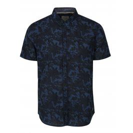 Tmavě modrá květovaná slim fit košile Blend