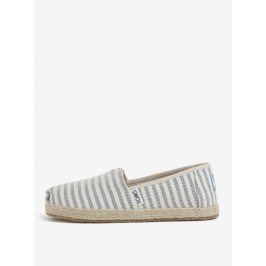 Modro-béžové dětské pruhované espadrilky TOMS
