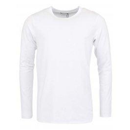 Bílé tričko s dlouhým rukávem Jack & Jones Basic