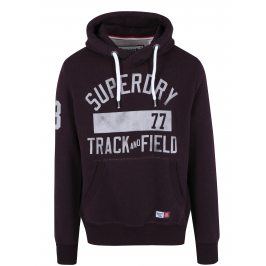 Vínová pánská mikina s kapucí Superdry Trackster