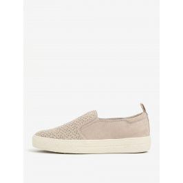 Béžové slip on s třpytivou aplikací Tamaris