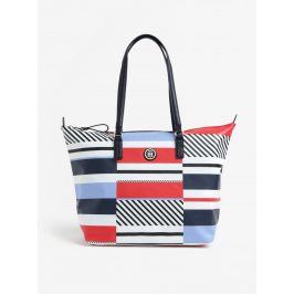 Modro-bílá vzorovaná kabelka Tommy Hilfiger