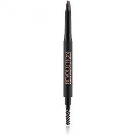 Makeup Revolution Duo Brow Definer precizní tužka na obočí odstín Dark Brown 0,15 g