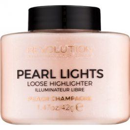 Makeup Revolution Pearl Lights sypký rozjasňovač odstín Peach Champagne 42 g