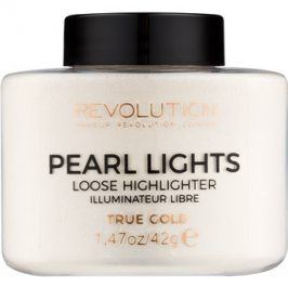 Makeup Revolution Pearl Lights sypký rozjasňovač odstín True Gold 42 g