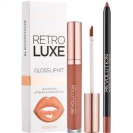 Makeup Revolution Retro Luxe sada na rty odstín Honour 5,5 ml