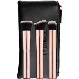 Makeup Revolution Ultra Metals Go cestovní štětce na konturování 3 ks