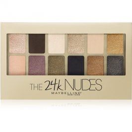 Maybelline The 24K Nudes paleta očních stínů odstín Gold 9,6 g