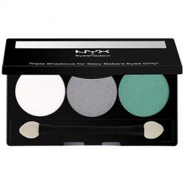 NYX Professional Makeup Triple paleta očních stínů odstín 16 Opal/Platinum Silver/Luster 2,1 g