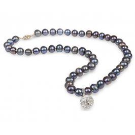 JwL Luxury Pearls Náhrdelník z pravých perel kovové barvy JL0083