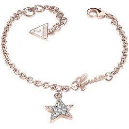 Guess Bronzový náramek se třpytivou hvězdou UBB82020-S
